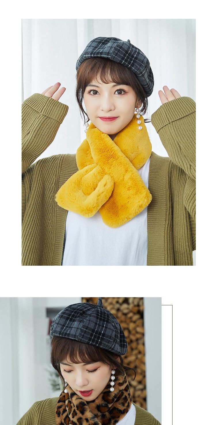 New Winter Korean Fur Scarf Imitation Rex Rabbit Hair Bib Female Autumn And Winter All Plush Neck Set Winter Hair Collar undefined