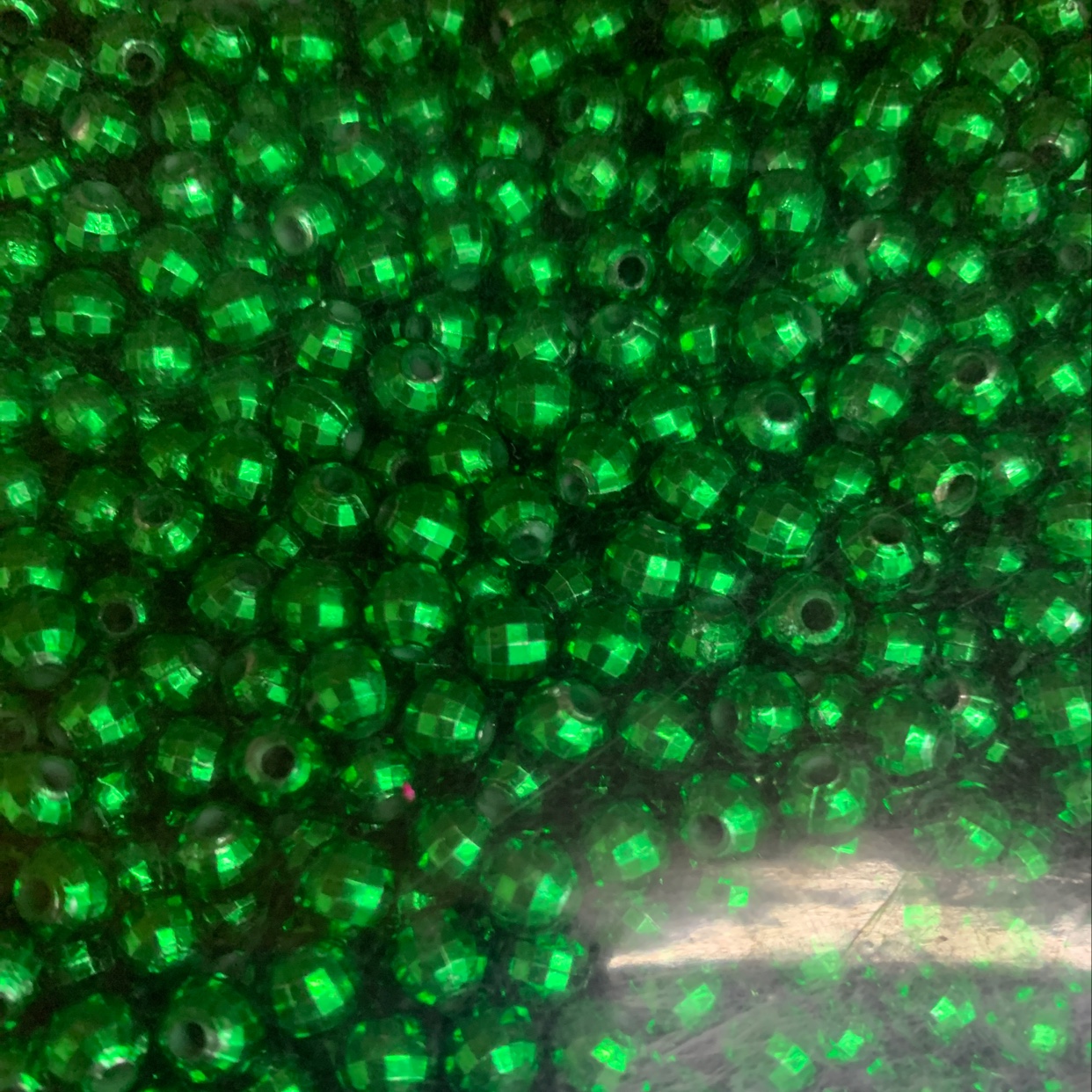 Plastic electroplated earth beads thumbnail
