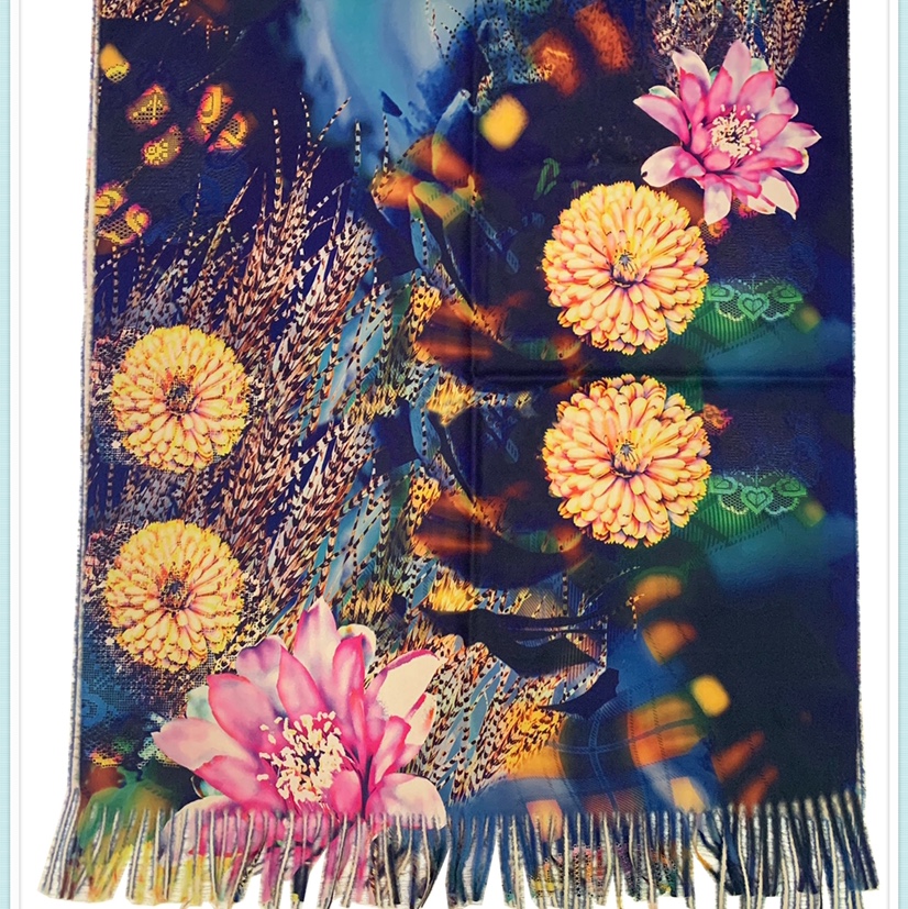 Digital printing - Colorful flower clusters