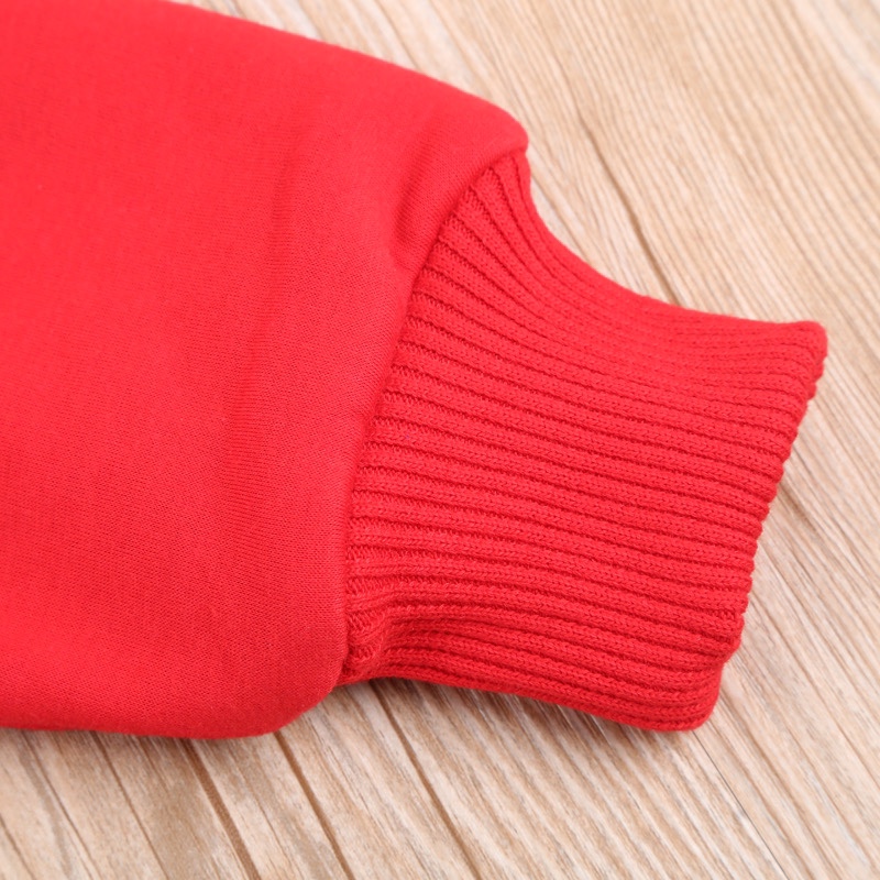 红色DIY卫衣定做 个性卫衣工作服外套 套头连帽衫卫衣详情图3