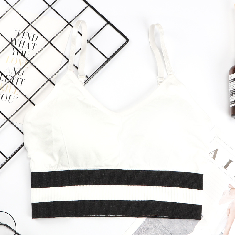 2023 New Explosive Seamless Women's Vest With Breast Pad Thin Straps Comfortable High Elastic Sports Bra Beauty Back Application Scenario