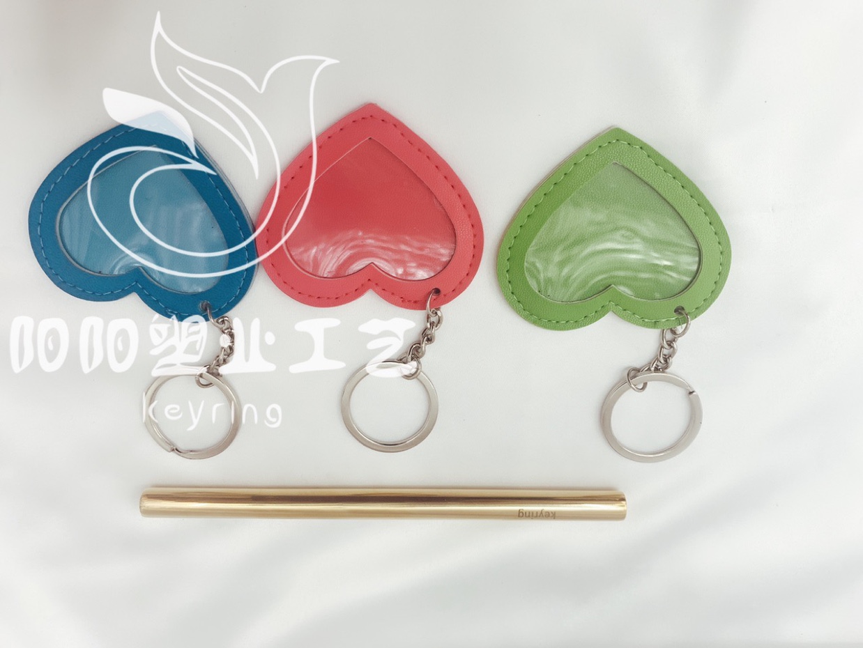 Heart keychain, multi-color photo frame, keychain pendant, magnetic card Item Picture