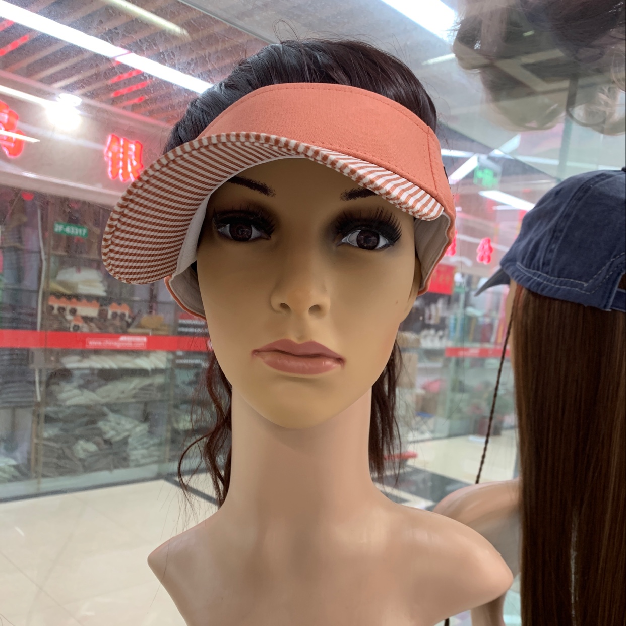 新款假发帽子 露顶帽子假发批发 单款单色100个起定做