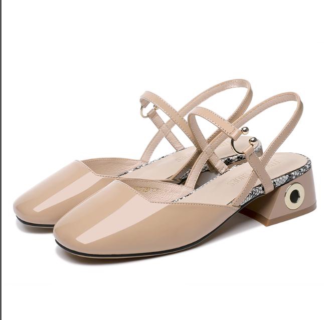 Victory Shoes French Fairy Style hollowed-out Sandals 2020 New Style versatile hollow women's shoes details Picture
