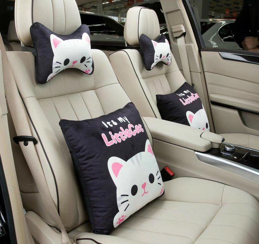 Car headpiece pillow - Cartoon set, professional automotive supplies, auto parts Application Scenario
