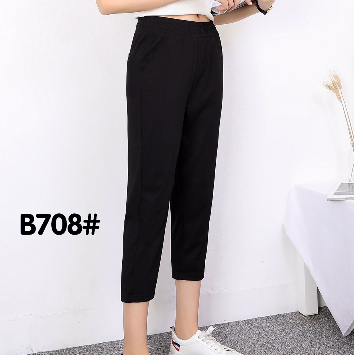 运动七分裤女夏季薄款大码裤子中裤休闲马裤女裤2020新款夏裤九分凉凉裤细节图