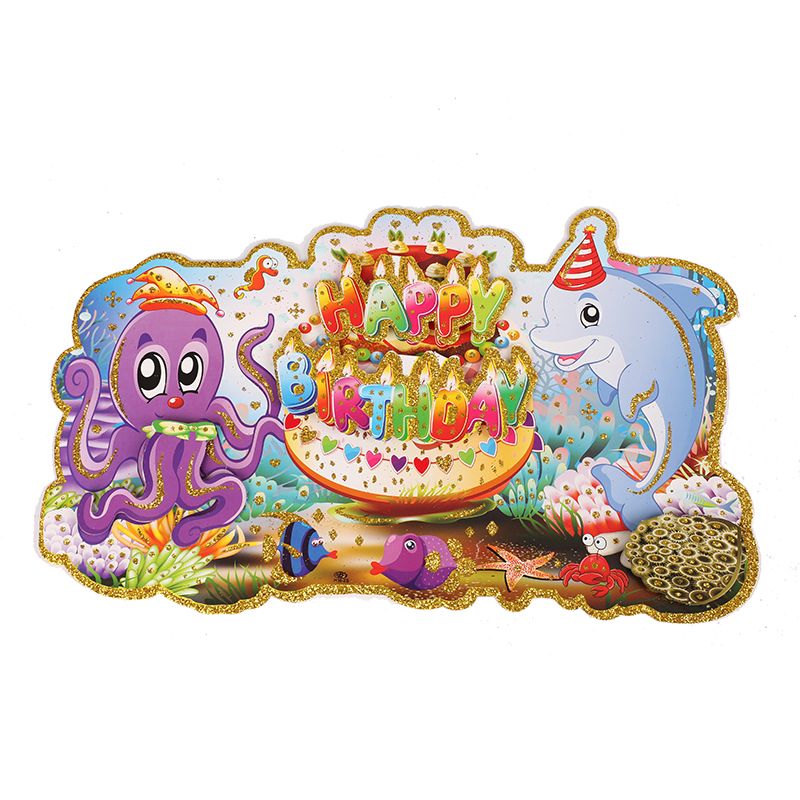 2023年畅销的圣诞装饰用品生日贴纸H36