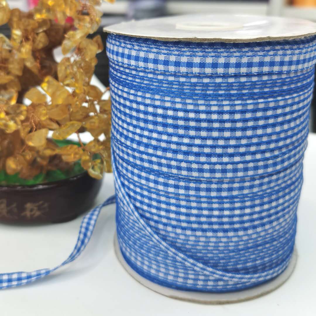 0.6Cm Wide 7 Color Polyester Lattice With Clothing Accessories Ribbon Webbing All Processing Item Picture
