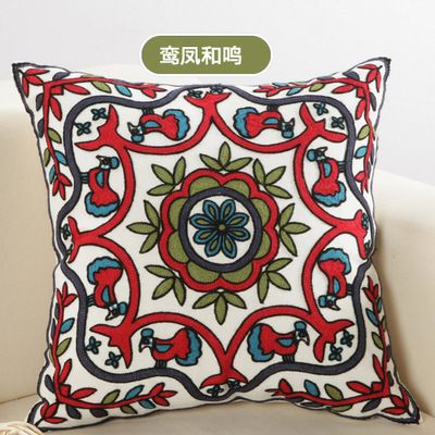 Manufacturers Direct Sales Ethnic Style Embroidery Throw Pillow Sofa Cushion 4