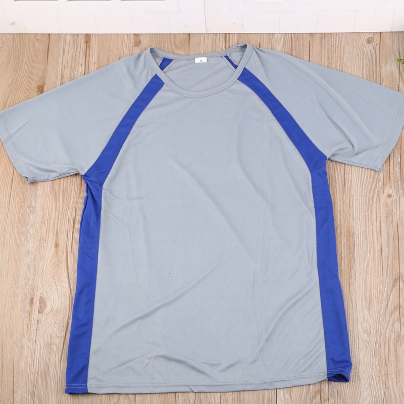 厂家直销 双色透气运动圆领T恤衫 文化衫 广告衫 篮球服