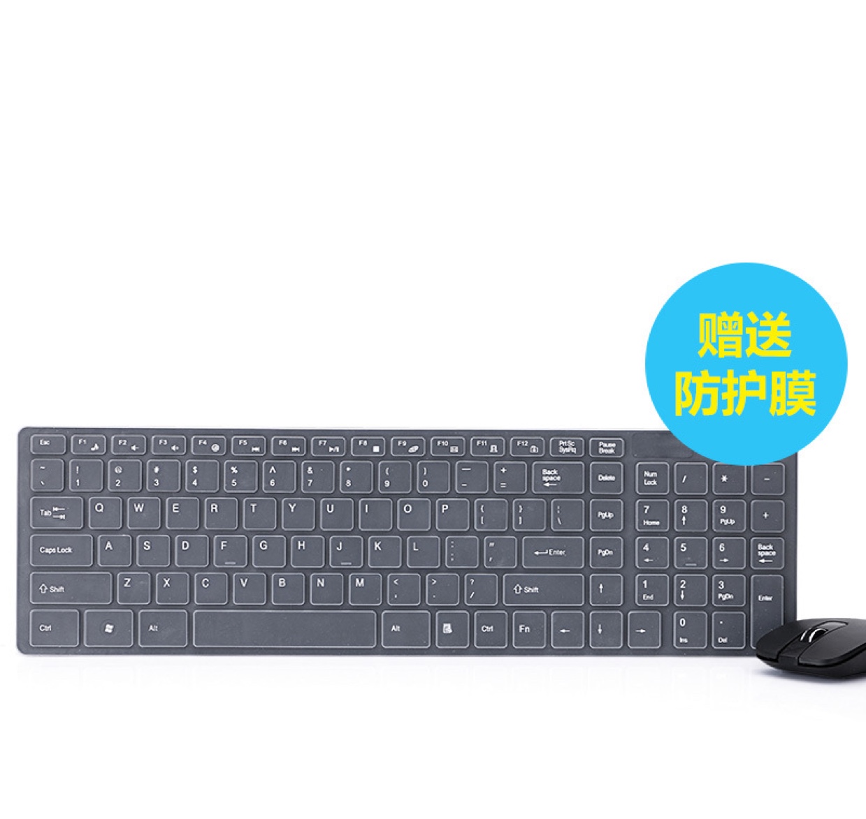 K06超薄巧克力键盘批发 无线键鼠套装 静音2.4g无线键盘鼠标套装产品图