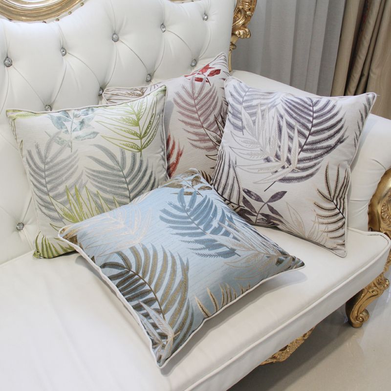 Model Room Light Luxury Simple Sofa Pillow Orange Red Black Binding Zebra Cushion Bed On The Waist