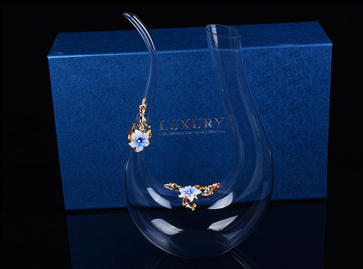 创意欧式珐琅彩水晶红酒葡萄酒醒酒器分酒器结婚礼物刻字工厂直销详情图8