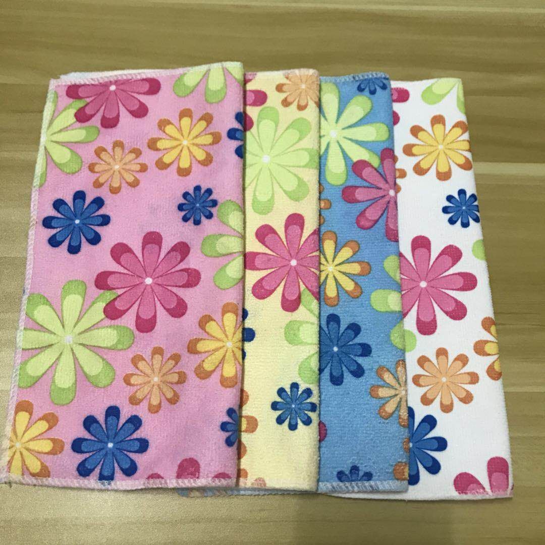 Microfiber Print Kitchen Towel With Lock Edge