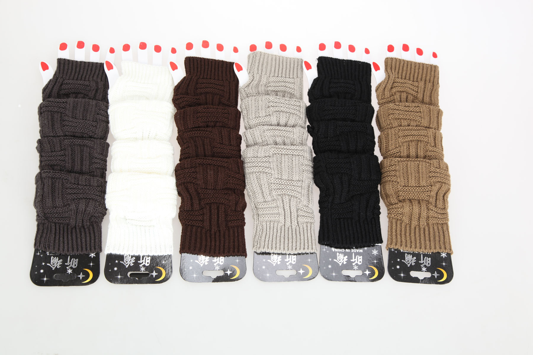Long knitted woolen arm gloves for autumn and winter