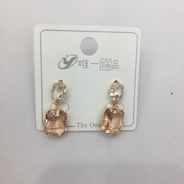 新款韩版水晶锆石耳环