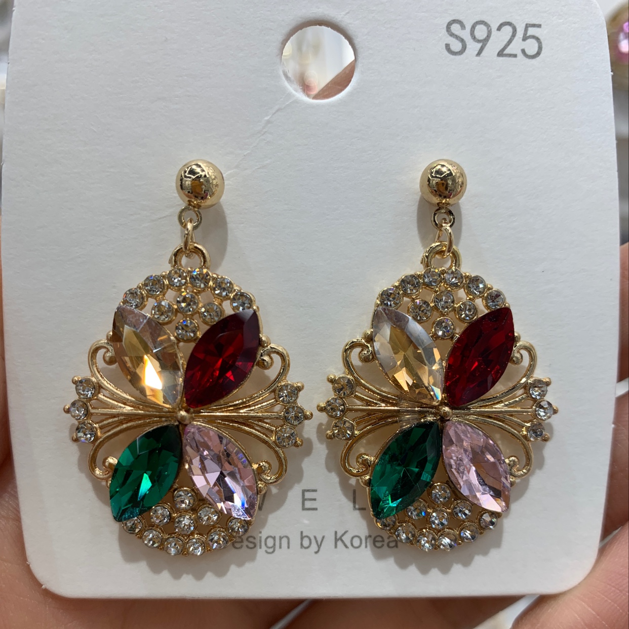 S925 colorful earrings thumbnail
