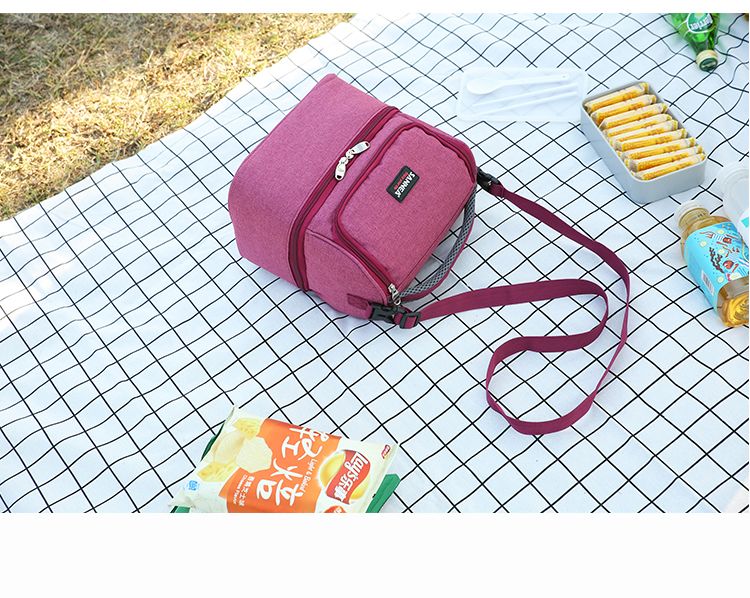 SANNE insulated bag, picnic cold insulation aluminum film insulated bag, hand-held double-layer picnic bag, waterproof folding ice pack detail image 13