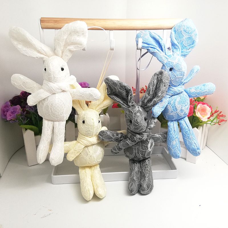 Plush toy pendants, scarves, rabbit cartoon dolls, bag decorations, wedding gifts, claw machine dolls, clothing accessories detail image 1