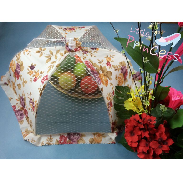 Lace Folding Round Rectangular Food Cover High-End Dining Table Fly Proof Food Cover Fruit Cover Breathable Cover Cover Specification drawing