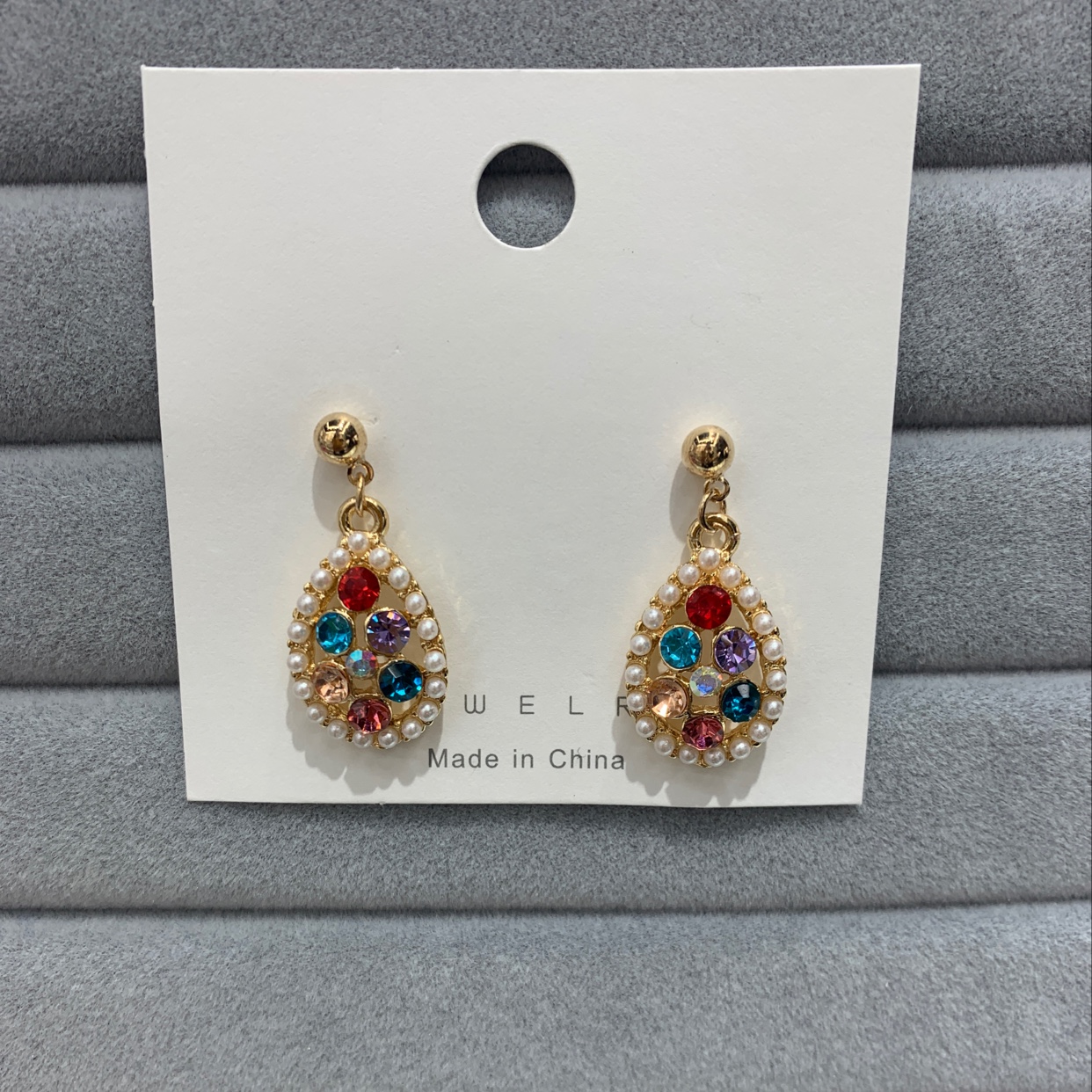 S925 colorful pearl earrings thumbnail