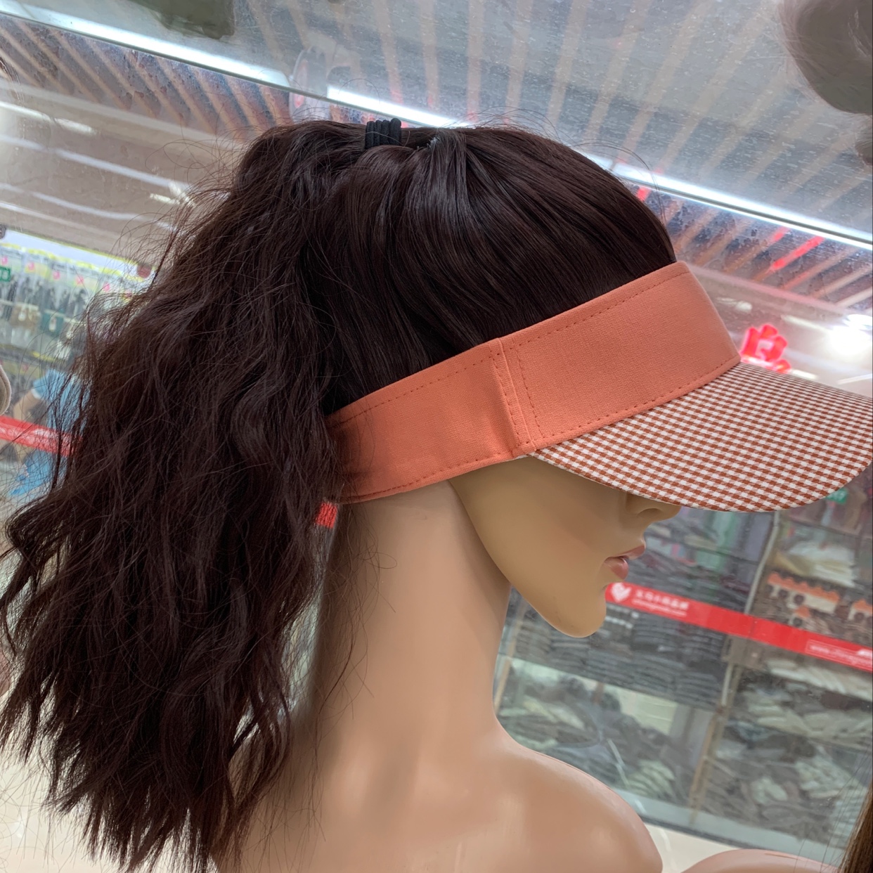 厂家直销/假发/帽子假发白底实物图