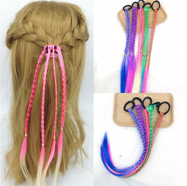 Children's wigs with braids and cute headwear