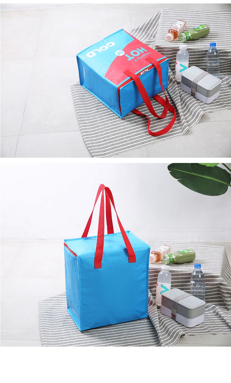 新款手提时尚学生午饭野餐包高档海鲜冰包饭盒袋批发保温袋便当包详情图8