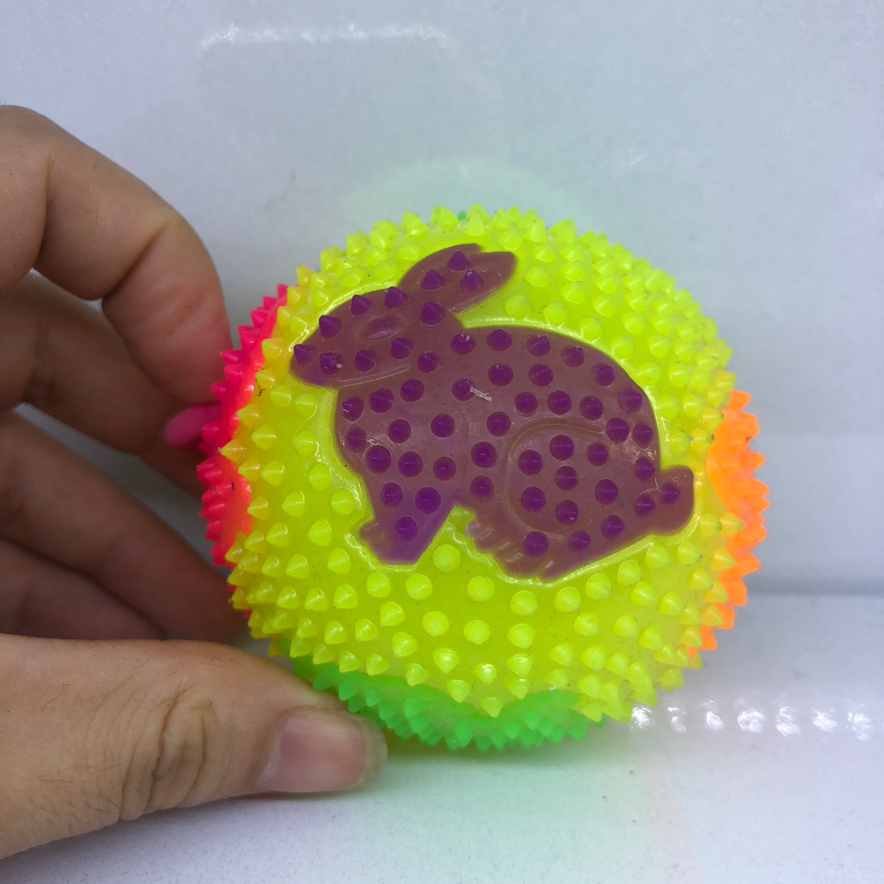 闪光兔子拼色球混装