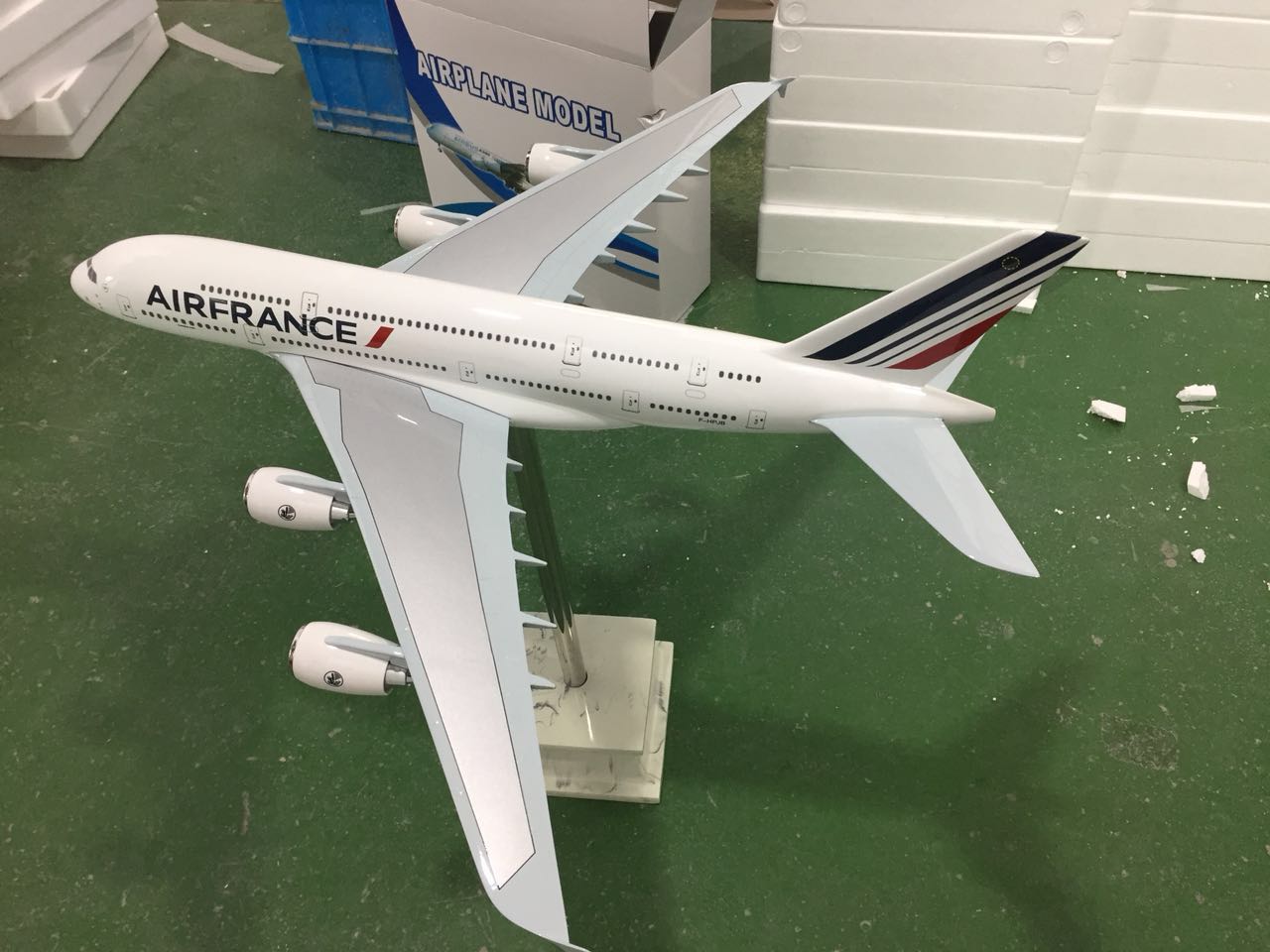 Model aircraft (73CM Air France A380) simulation model aircraft model glass reinforced plastic aircraft model