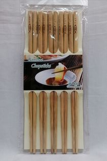 Pyrochopstick natural bamboo set household Chinese anti - slip environmental protection powder flowers