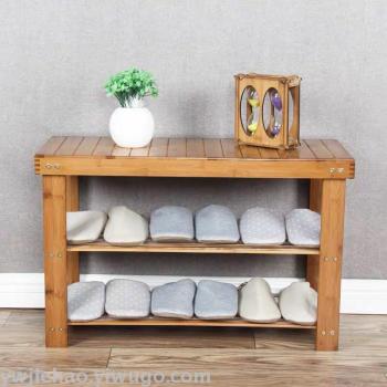 【义乌市捷豪竹木制品】【2025年爆款】竹制鞋架楠竹子穿鞋架储物凳简易收纳多层竹制家里人换鞋凳鞋柜经济型家用