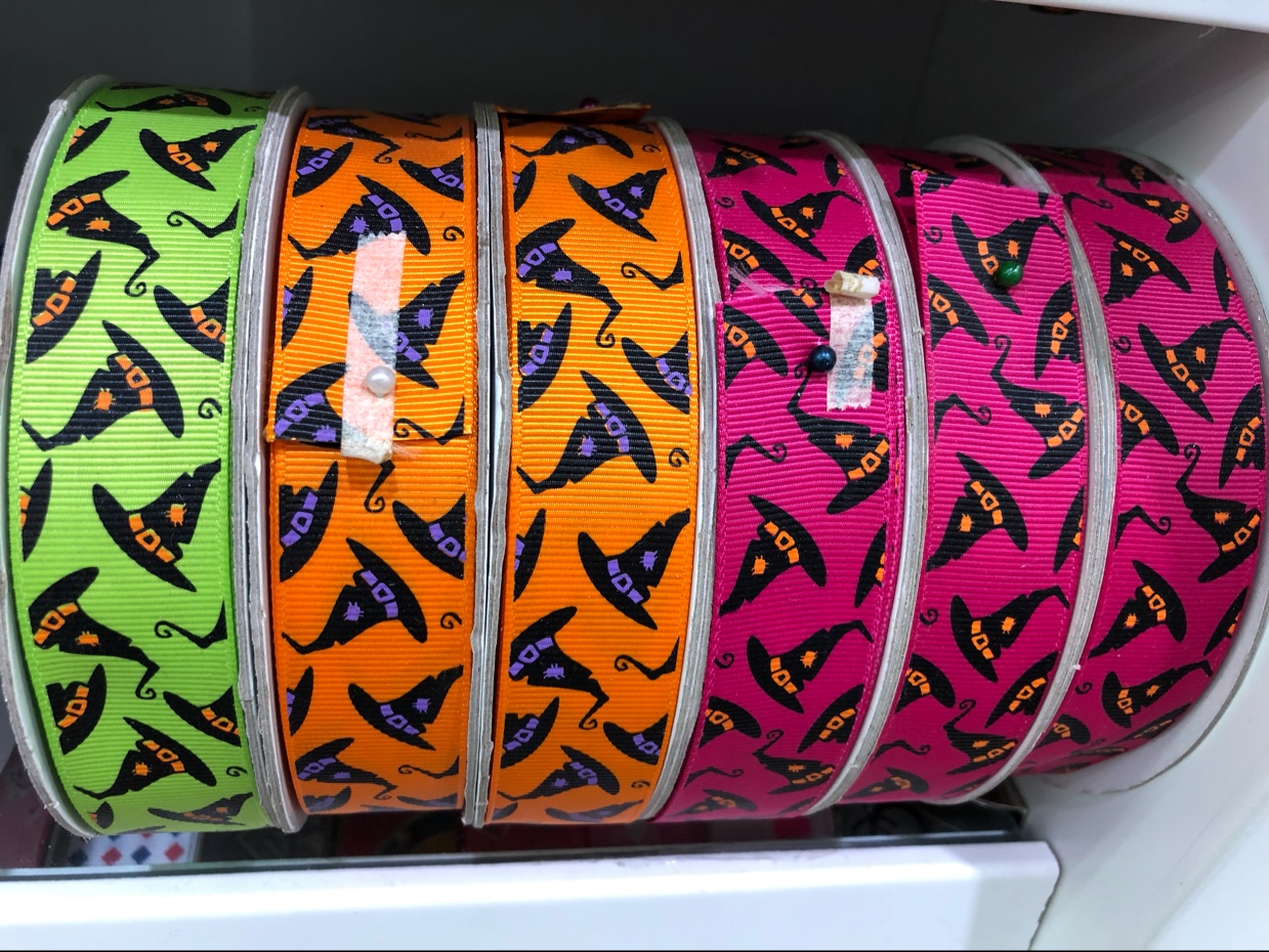 Xinsheng Meipinhui 8# Halloween Gift Tape, Gift Webbing, Festive Supplies Tape, Clothing Accessories, Spider pattern Webbing details Picture