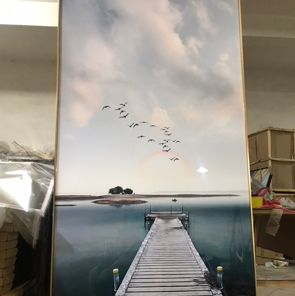 现代轻奢鎏金装饰画现代轻奢客厅沙发背景装饰画挂画鎏金画酒店装饰画详情3