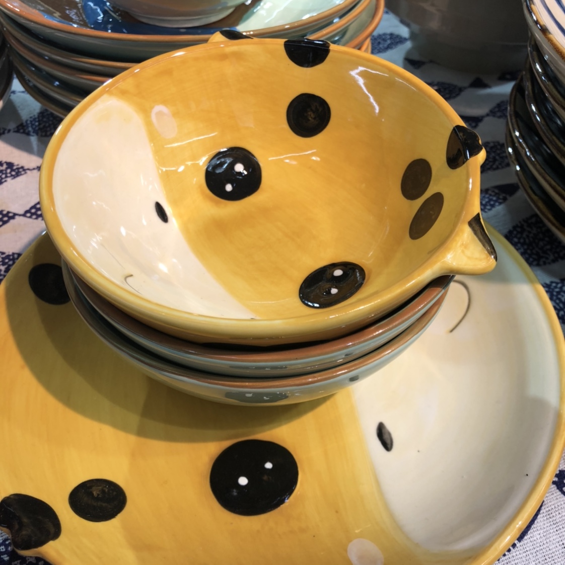 小清新陶瓷果盘色拉盘可爱风小资生活4