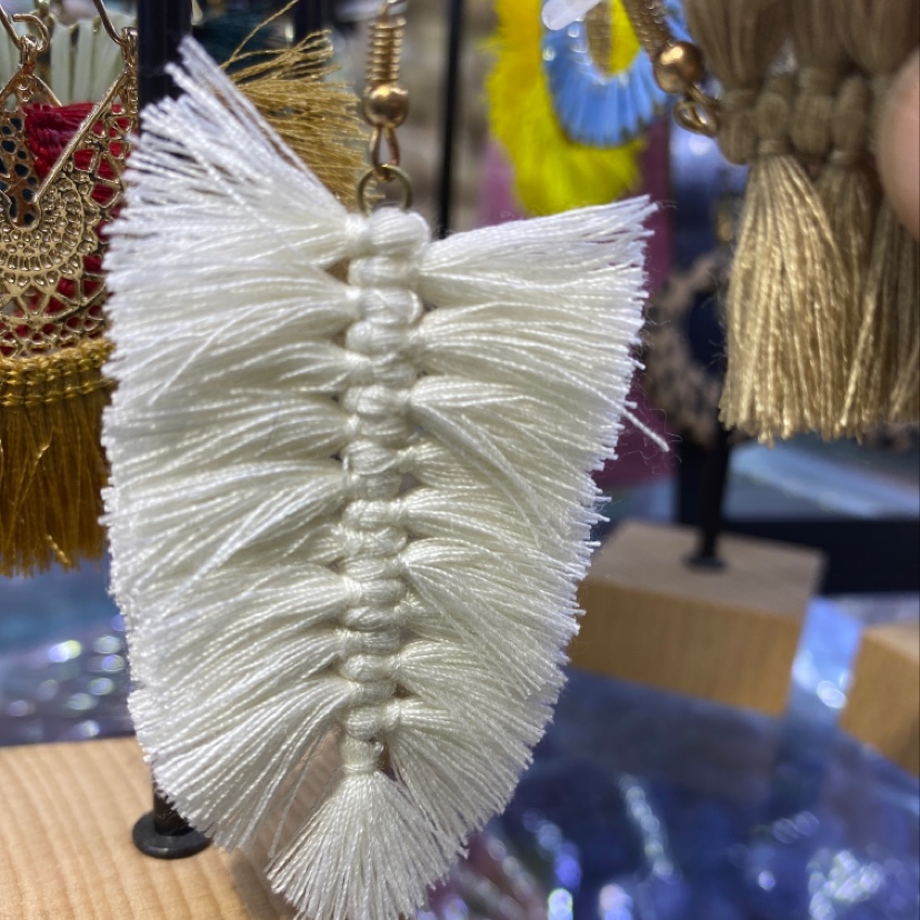 鱼骨流苏耳环细节图