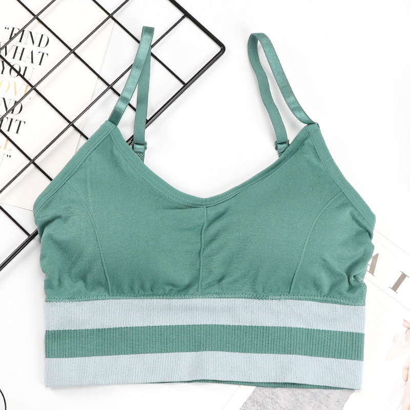 2023 New Explosive Seamless Women's Vest With Breast Pad Thin Straps Comfortable High Elastic Sports Bra Beauty Back undefined