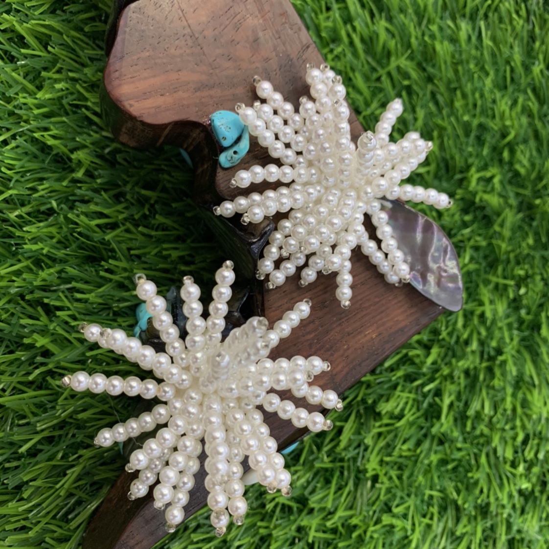 手工珍珠小海胆细节图