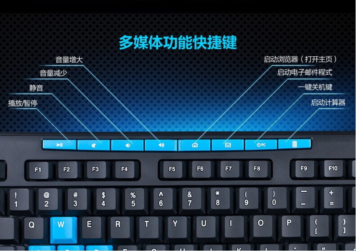 厂家生产 HK3800多媒体无线键鼠套装 智能省电无线键盘套装 批发 1101详情3