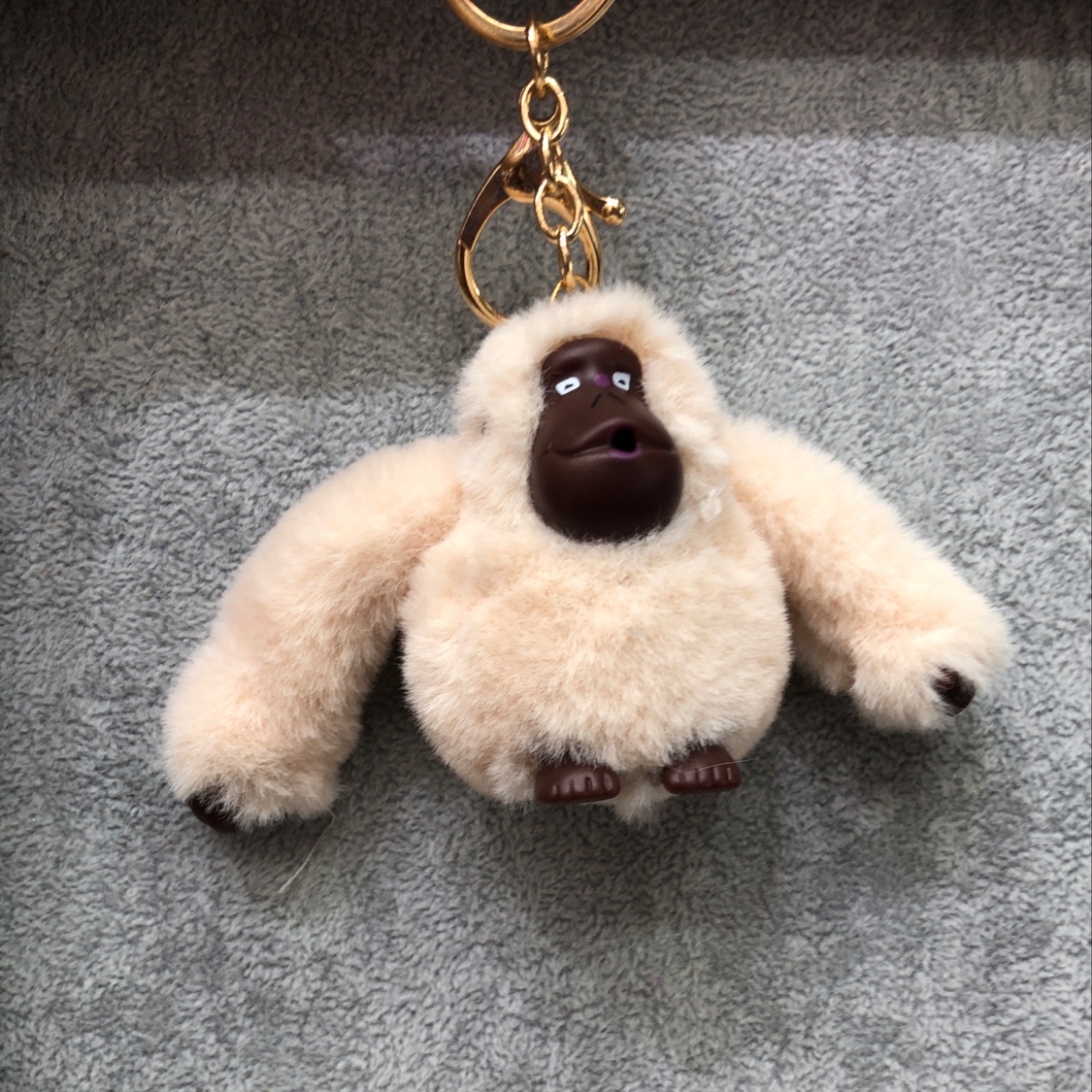 Gorilla Fur ball key chain Cute doll lady bag imitation rabbit fur car accessories personalized fashion accessories thumbnail
