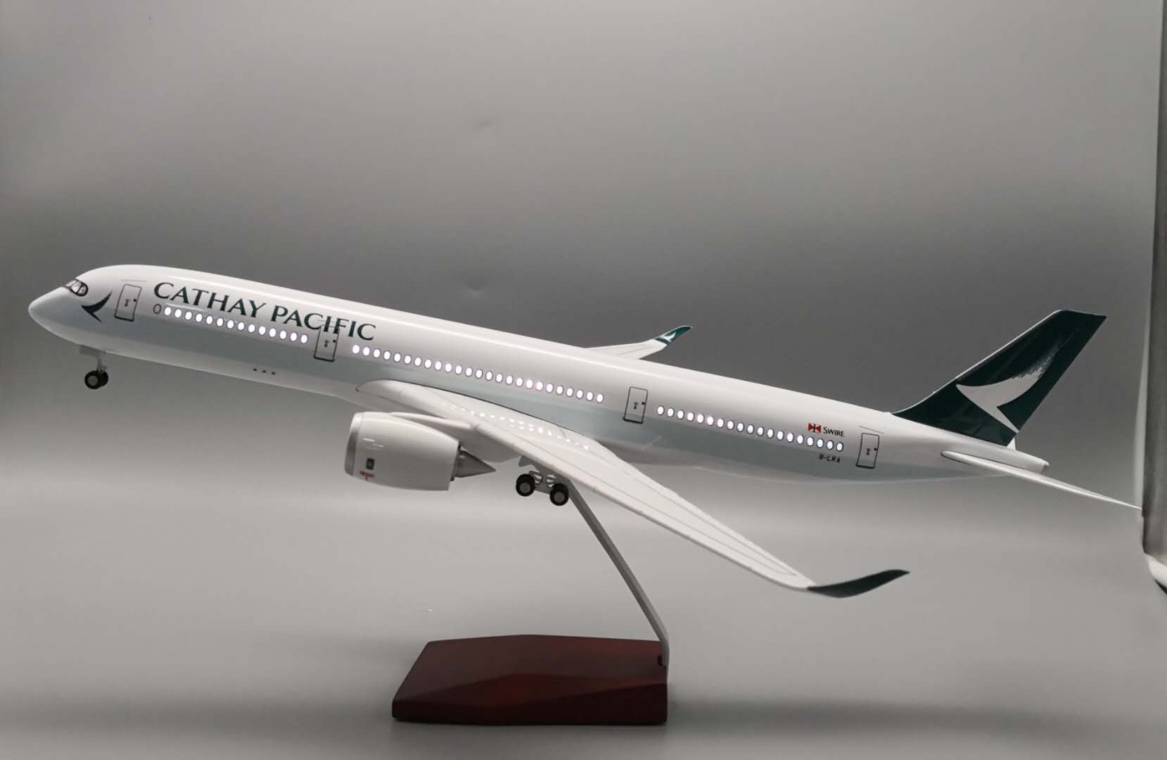 飞机模型（国泰航空A350 LED声控飞机模型）树脂飞机模型