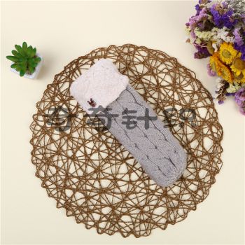 Warm Autumn And Winter Women's Thick Double Knit Mittens Specification drawing