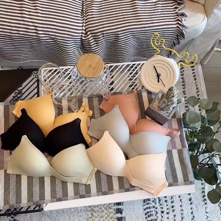 Solid Color One-Piece Seamless Back Bra Wrap Women's Bottom And Top Up Sexy Underwire Thin Bra Specification drawing
