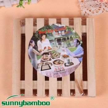 Square placemat creative environmental protection bamboo wooden household kitchen pot dish insulation mat