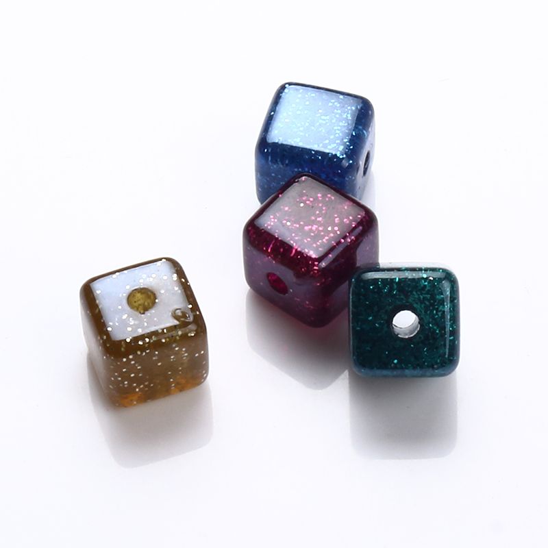 Straight cube 18MM in pink and white