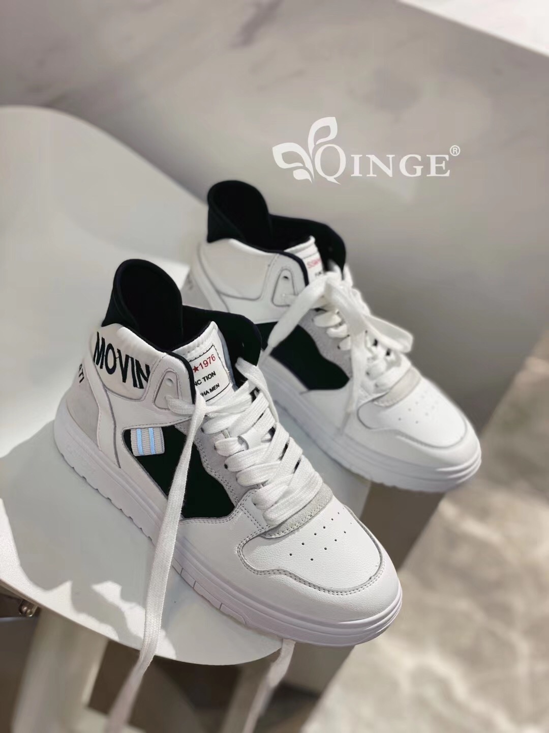 High upper recreational board shoe male Korean edition tide is versatile in the upper inside heighten small white shoe male tide shoe thumbnail