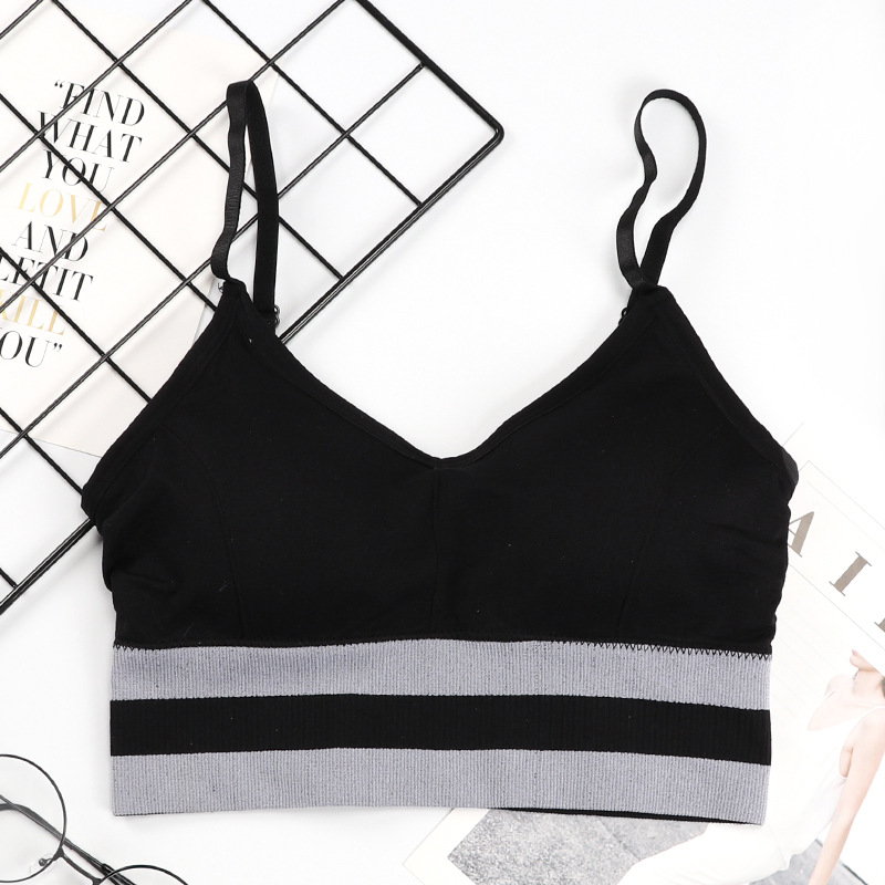 2023 New Explosive Seamless Women's Vest With Breast Pad Thin Straps Comfortable High Elastic Sports Bra Beauty Back Item Picture