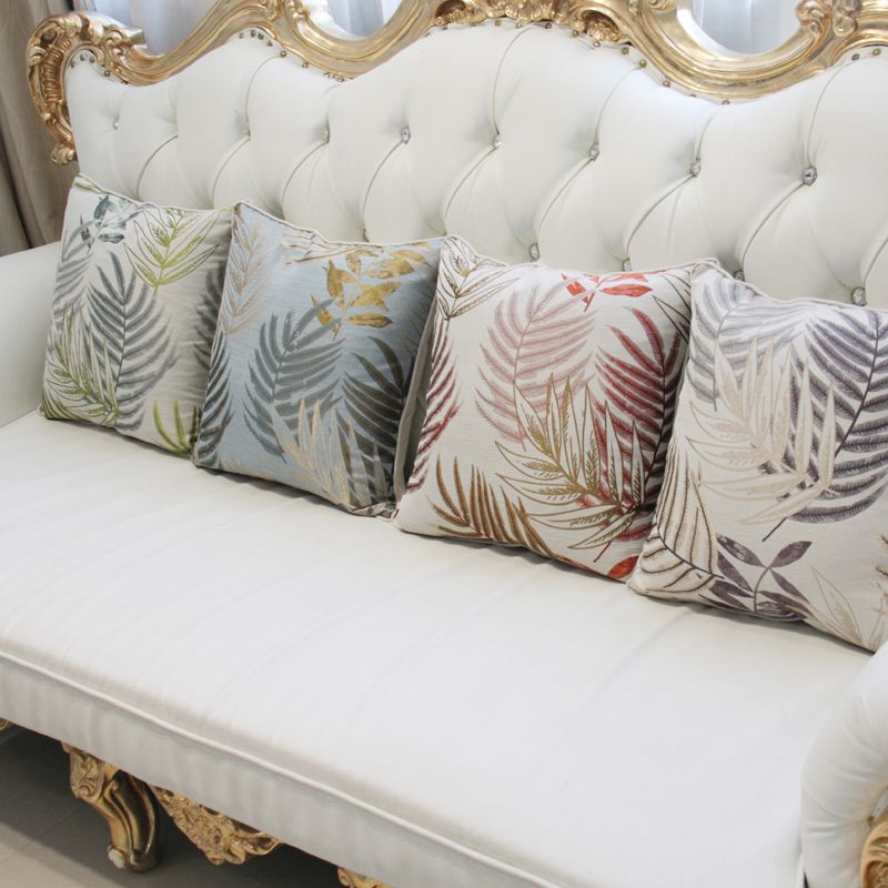 Model Room Light Luxury Simple Sofa Pillow Orange Red Black Binding Zebra Cushion Bed On The Waist details Picture