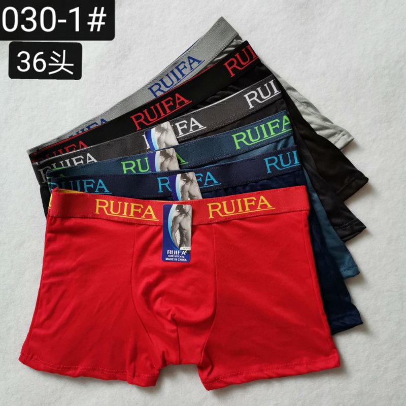 Men's underwear bright red flat details Picture