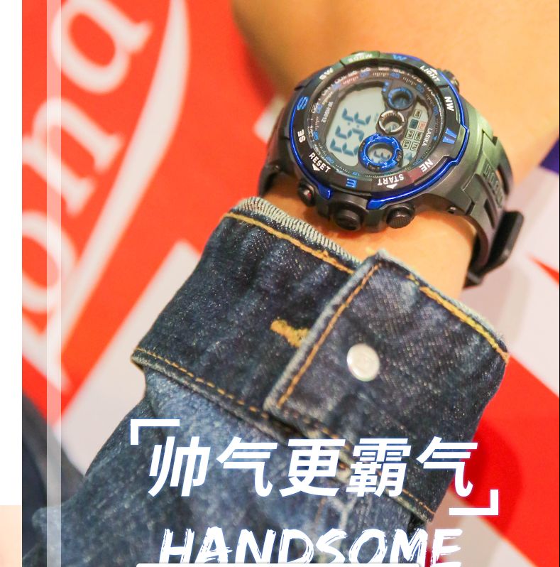 LASIKA (LASka) electronic watch for teenagers, multi-functional, fashionable and trendy luminous men Specification image